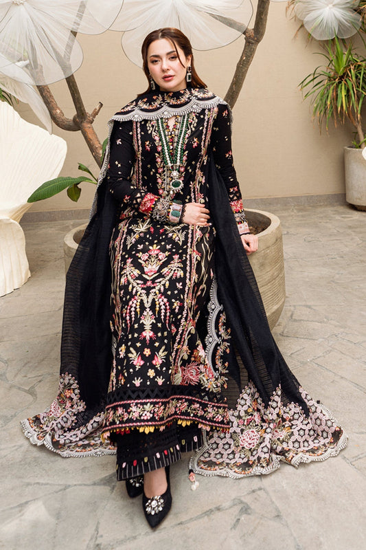 QALAMKAR 3PC LAWN UNSTITICHED EMBROIDERED
Code:4003