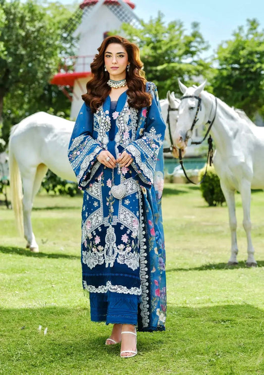 NOOR KHAS 3PC LAWN UNSTITCHED EMBROIDERED
Code:21