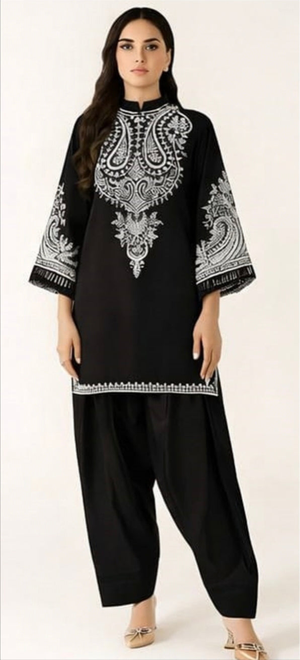 LAWN Shirt Front HEAVY Embroidery