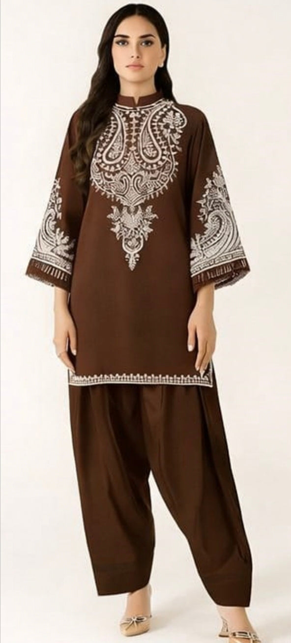 LAWN Shirt Front HEAVY Embroidery