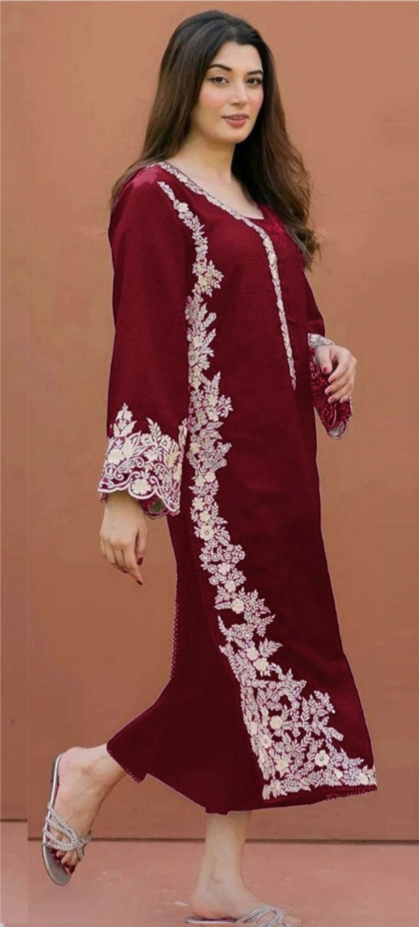 LAWN Shirt Front HEAVY Embroidery