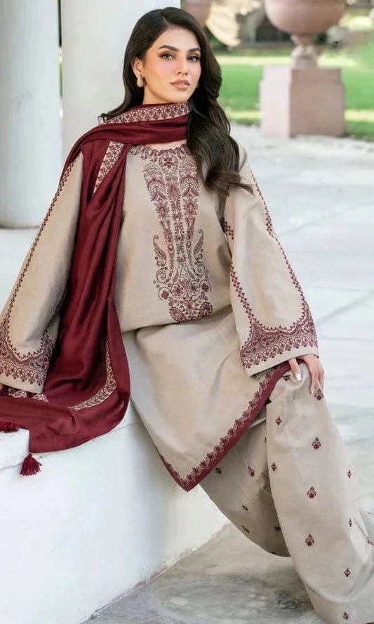 KHADDI LAWN WITH DIGITAL PRINT VOIL DOBBY DUPATTA