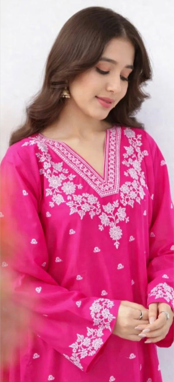 LAWN Shirt Front HEAVY Embroidery