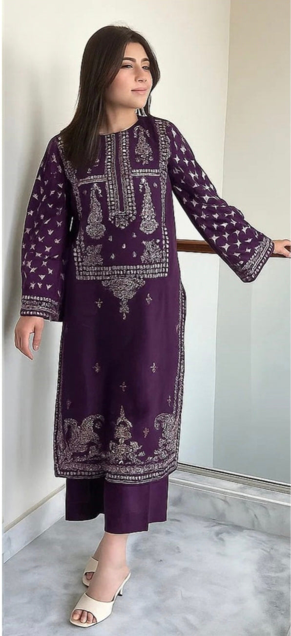 LAWN Shirt Front HEAVY Embroidery