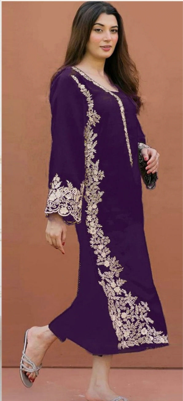 LAWN Shirt Front HEAVY Embroidery