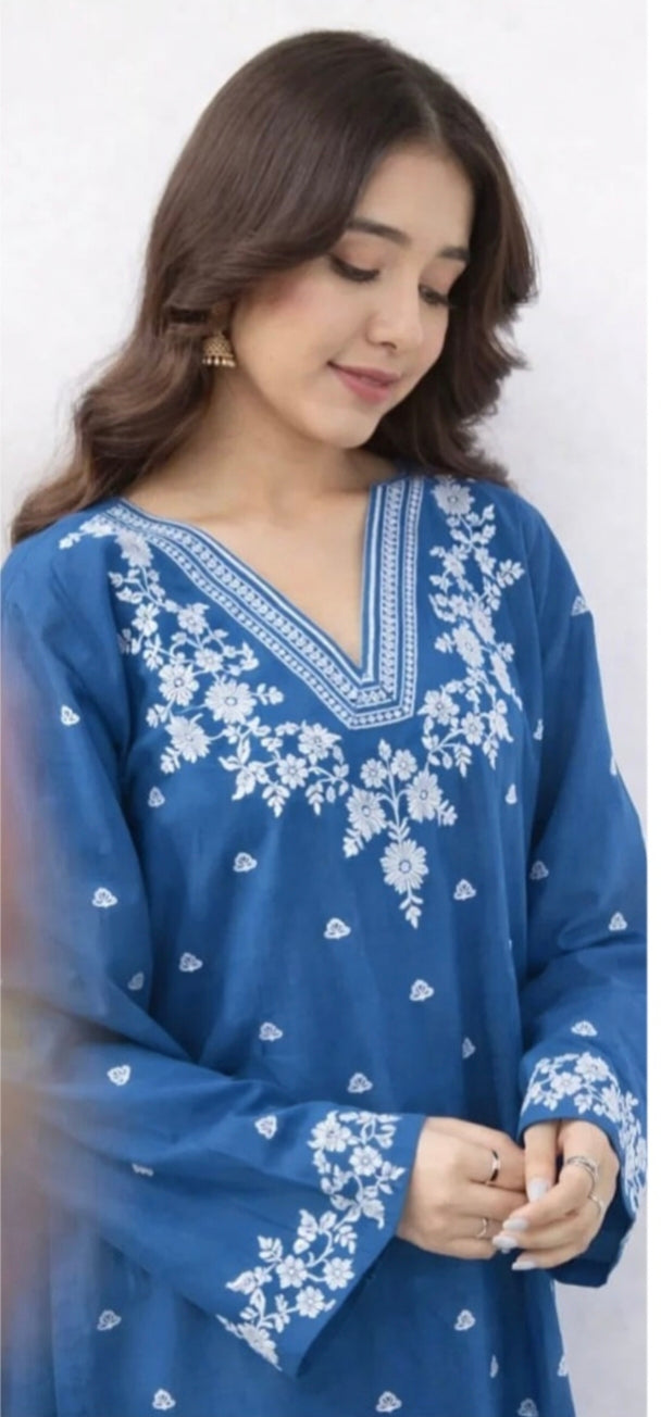 LAWN Shirt Front HEAVY Embroidery