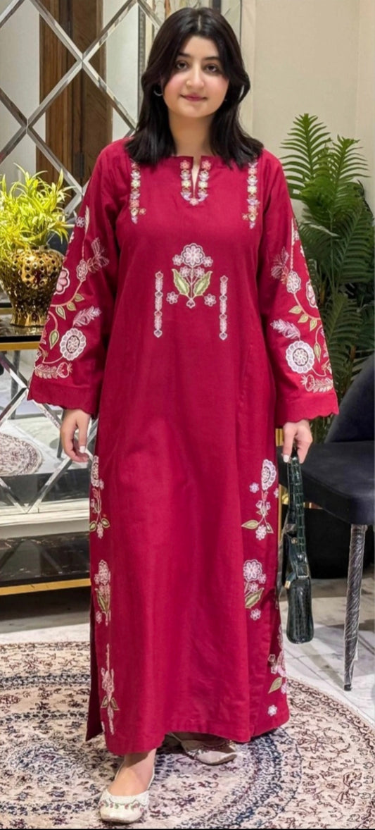 LAWN Shirt Front HEAVY Embroidery