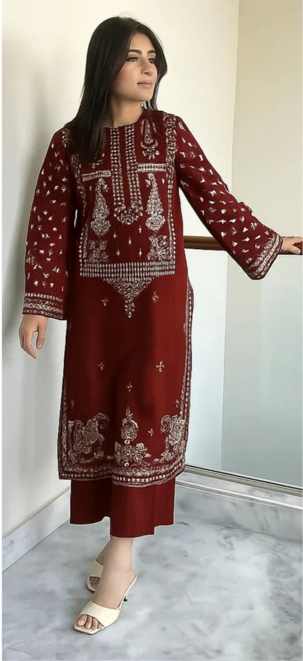 LAWN Shirt Front HEAVY Embroidery