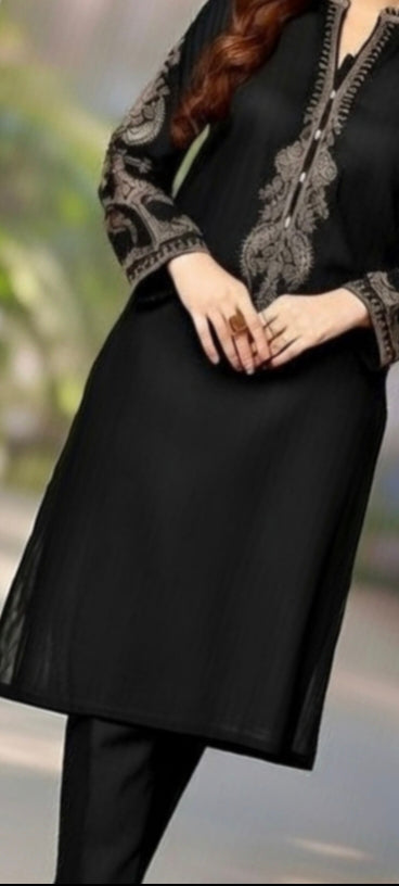 LAWN Shirt Front HEAVY Embroidery