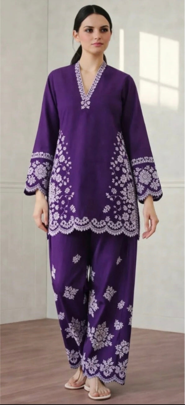 LAWN Shirt Front HEAVY Embroidery