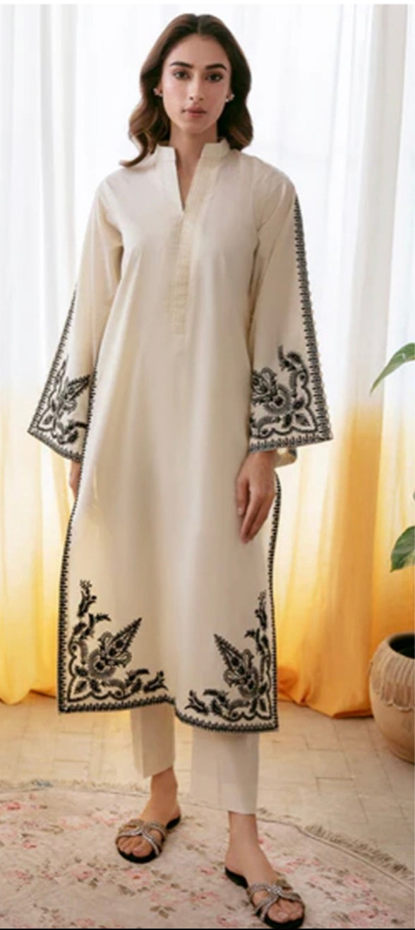 LAWN Shirt Front HEAVY Embroidery