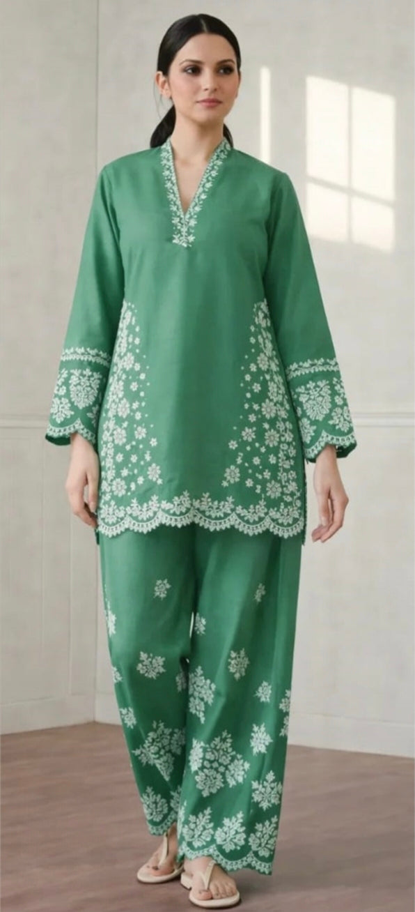 LAWN Shirt Front HEAVY Embroidery