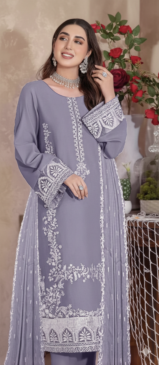 ZARQASH LAWN WITH Bamber DUPATTA