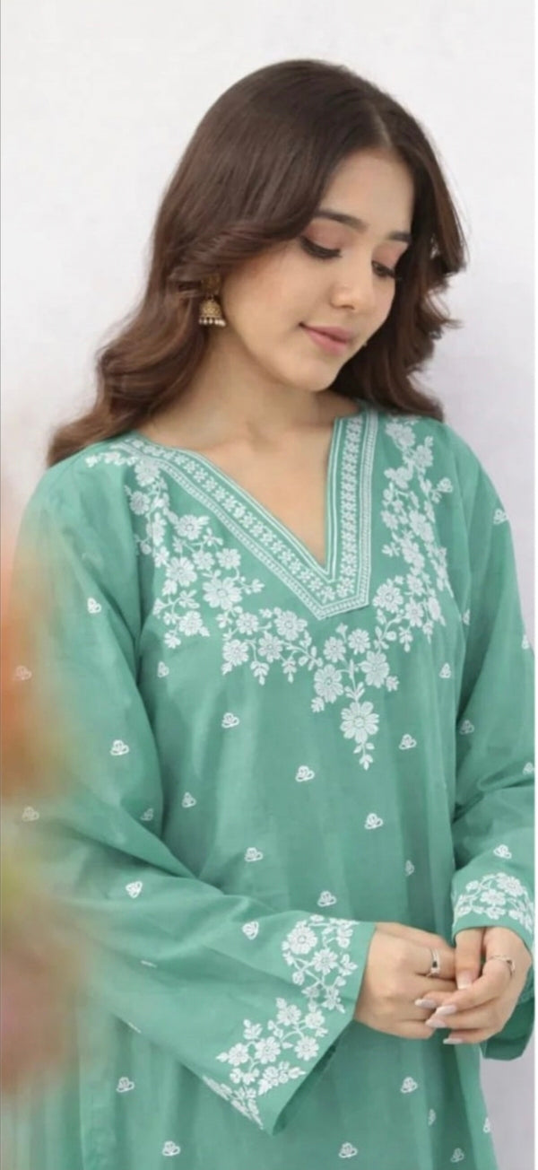 LAWN Shirt Front HEAVY Embroidery