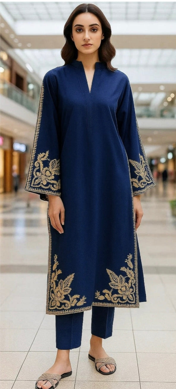 LAWN Shirt Front HEAVY Embroidery