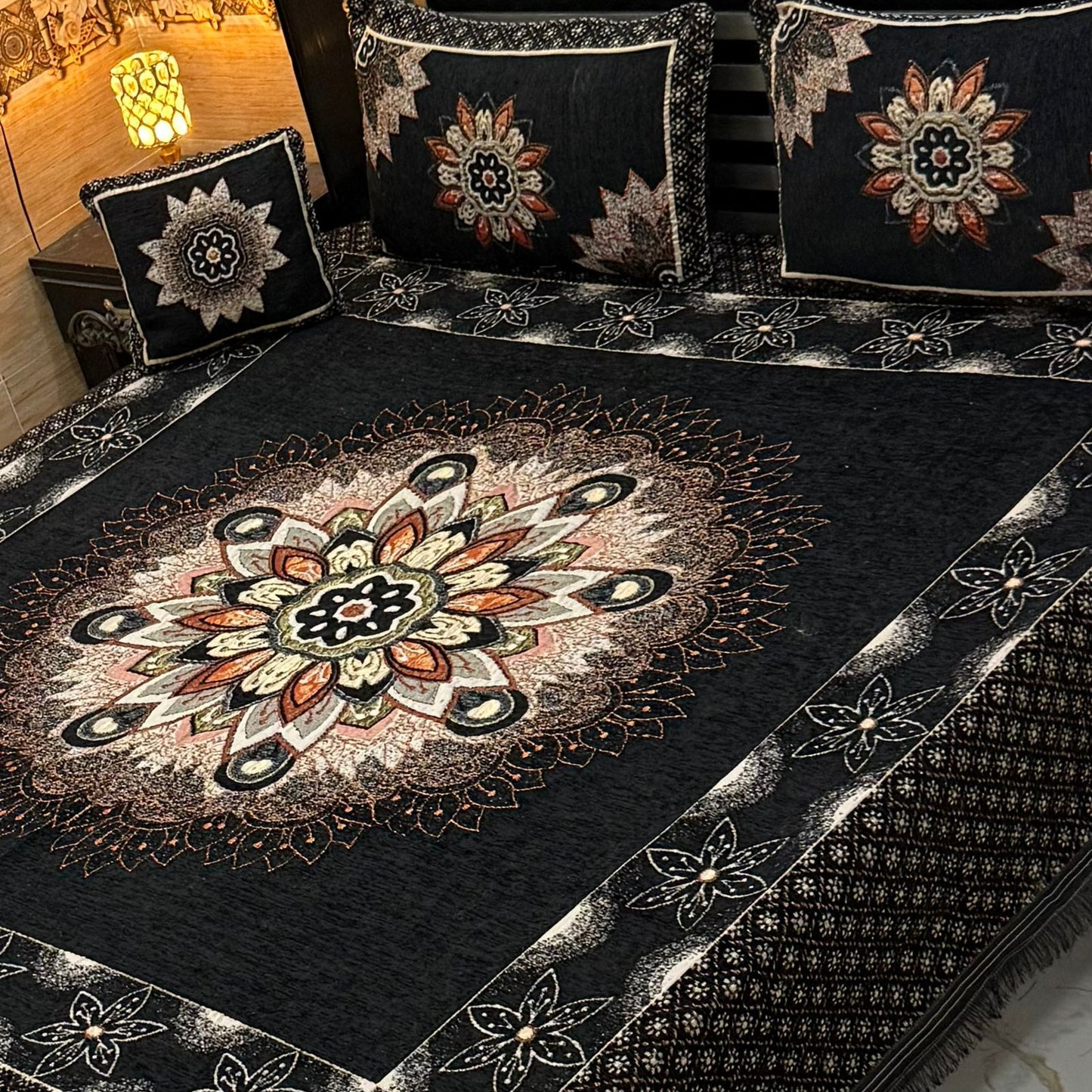 4Pc Velvet Jaquard Bedsheet