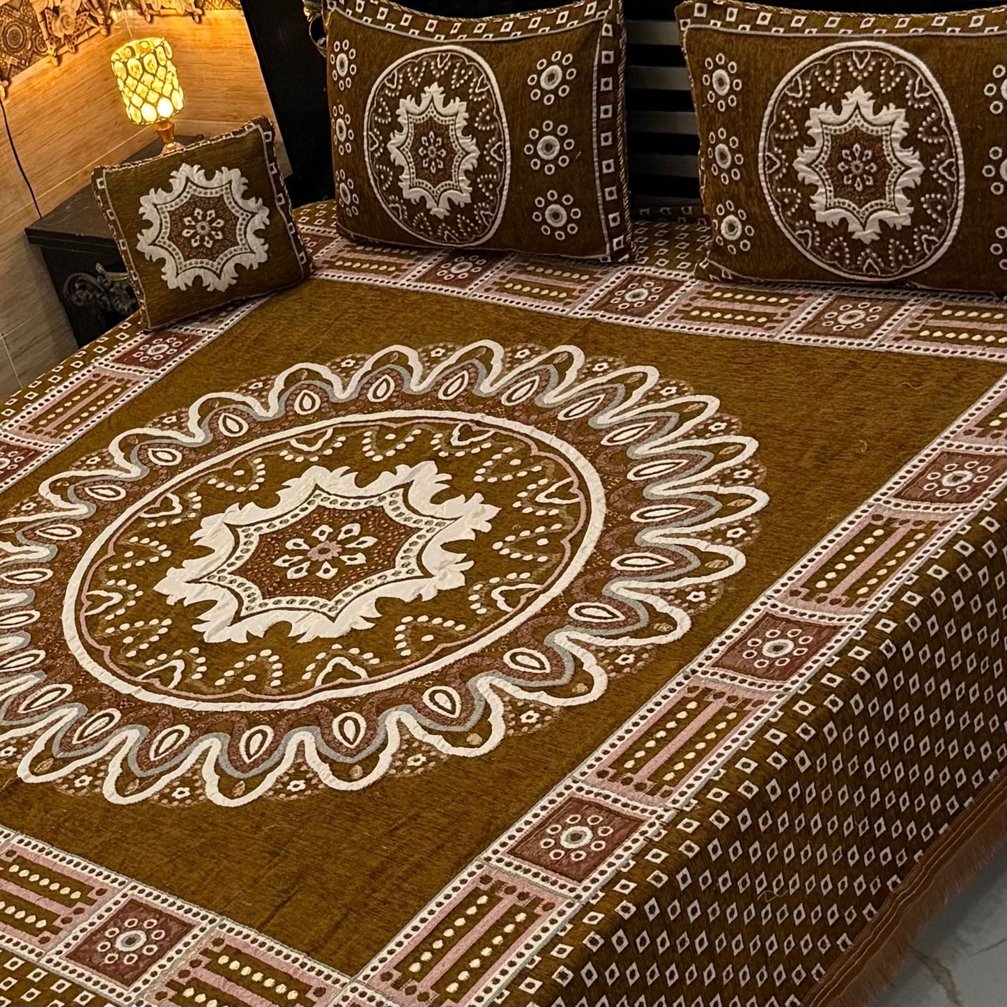 4Pc Velvet Jaquard Bedsheet