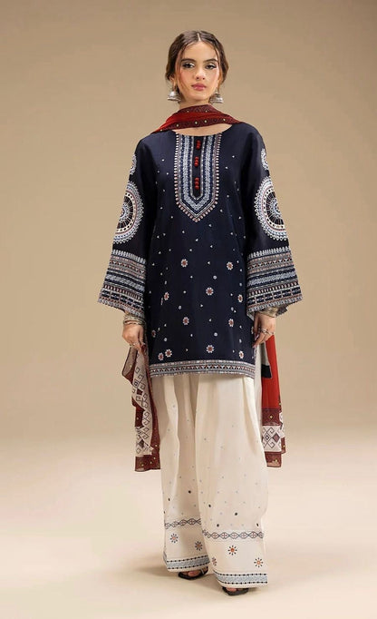 JAZMINE 3PC LAWN UNSTITCHED EMBROIDERED 
Code:4015