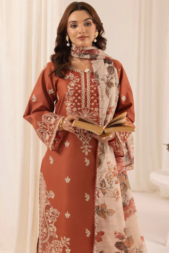 MOHAGANI 3PC LAWN UNSTITCHED EMBROIDERED
Code:7300