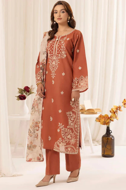 MOHAGANI 3PC LAWN UNSTITCHED EMBROIDERED
Code:7300