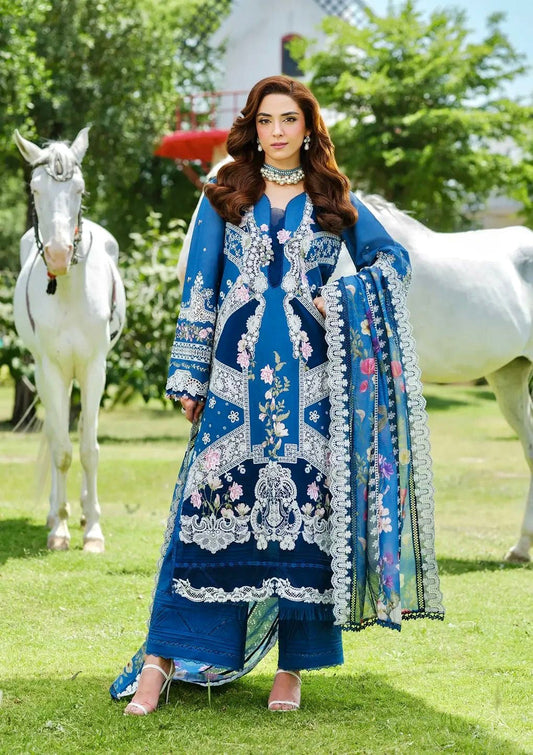 NOOR KHAS 3PC LAWN UNSTITCHED EMBROIDERED 
Code:21