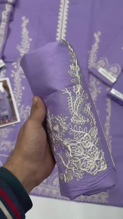 ZARQASH LAWN WITH Bamber DUPATTA