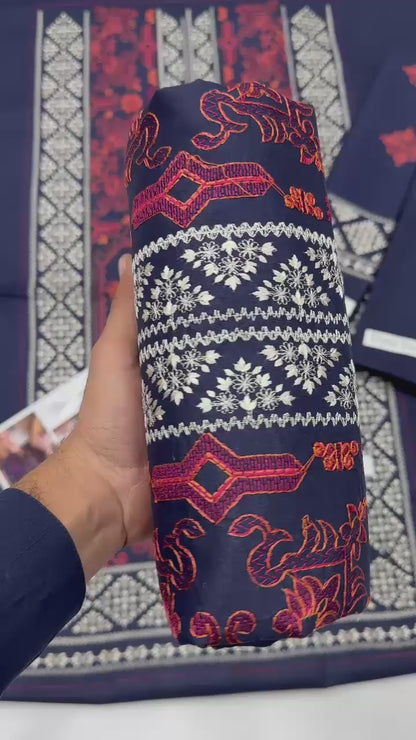 Bareeze LAWN Shirt Front  HEAVY  Embroidery