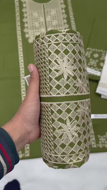 URGE LAWN Shirt Front  HEAVY  Embroidery