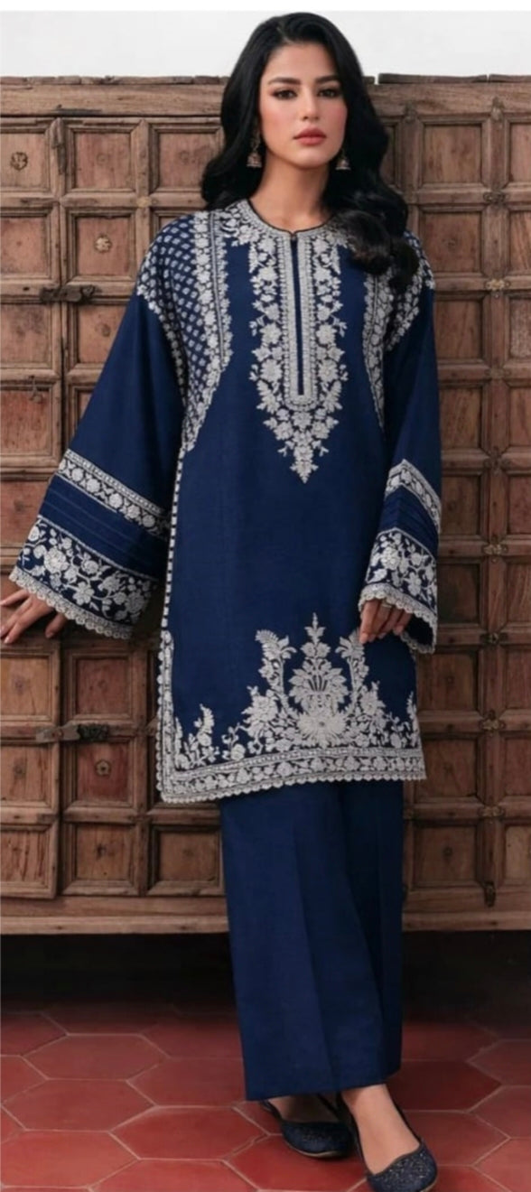 LAWN Shirt Front  HEAVY  Embroidery