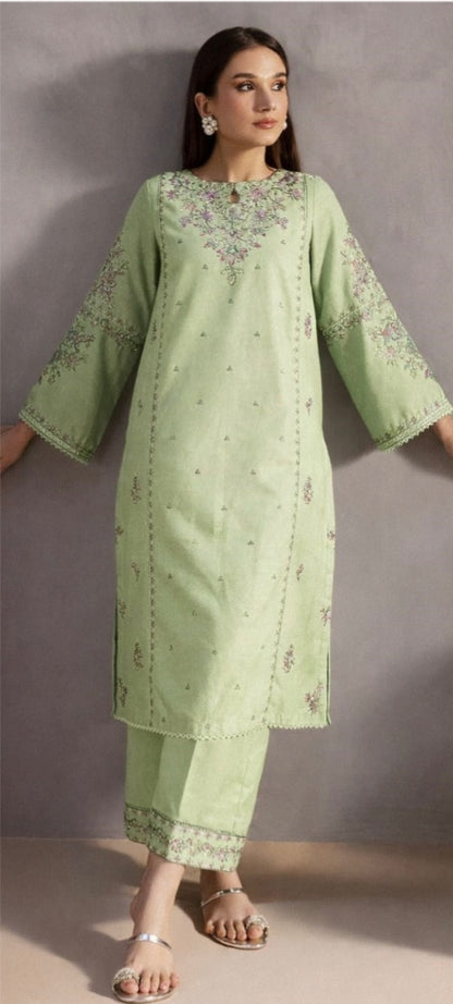 LAWN Shirt Front  HEAVY  Embroidery