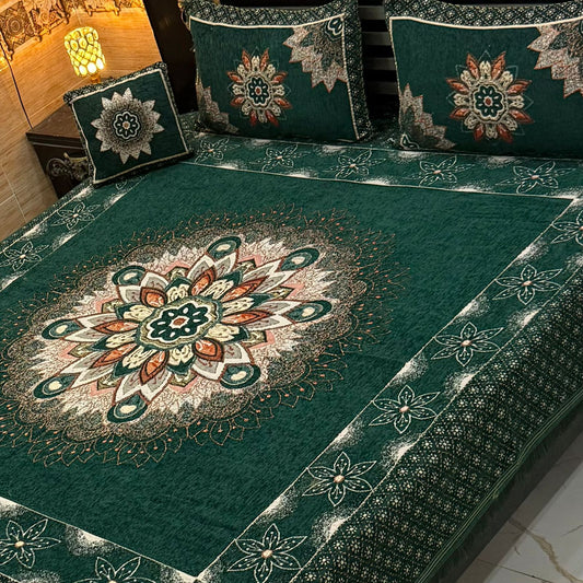 4Pc Velvet Jaquard Bedsheet