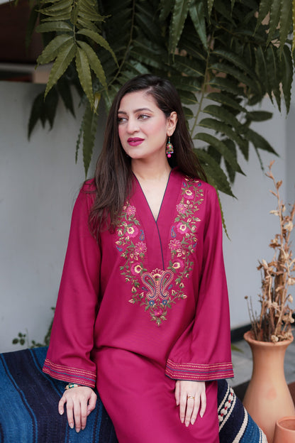 LAWN Shirt Front  HEAVY  Embroidery