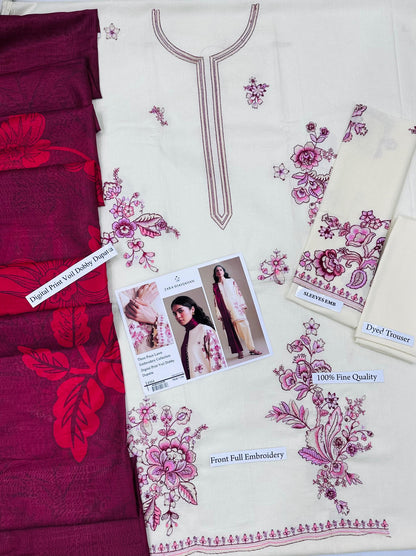 ZARA SHAHJAHAN LAWN WITH DIGITAL PRINT VOIL DOBBY DUPATTA