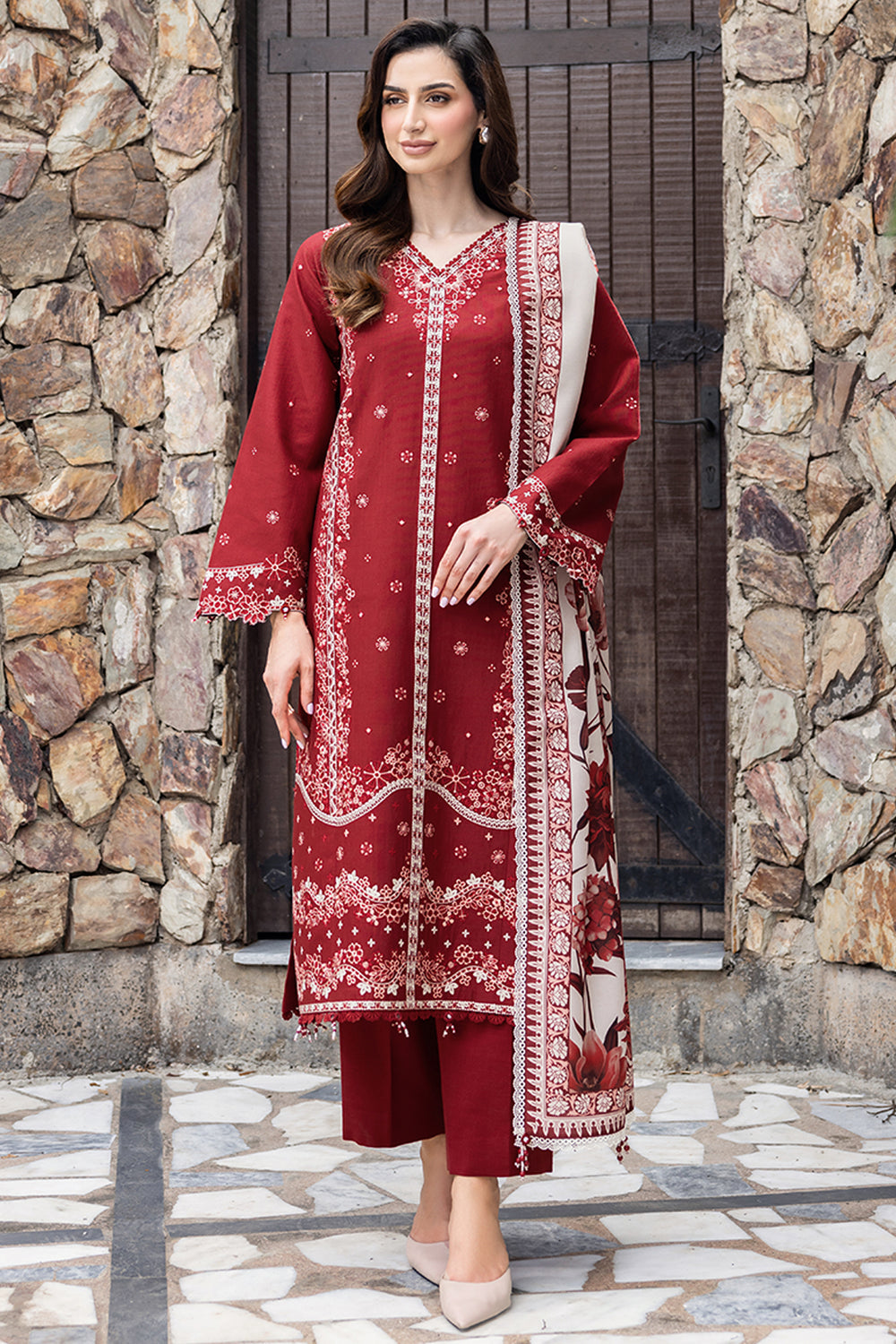 FARASHA LAWN WITH DIGITAL PRINT VOIL DOBBY DUPATTA