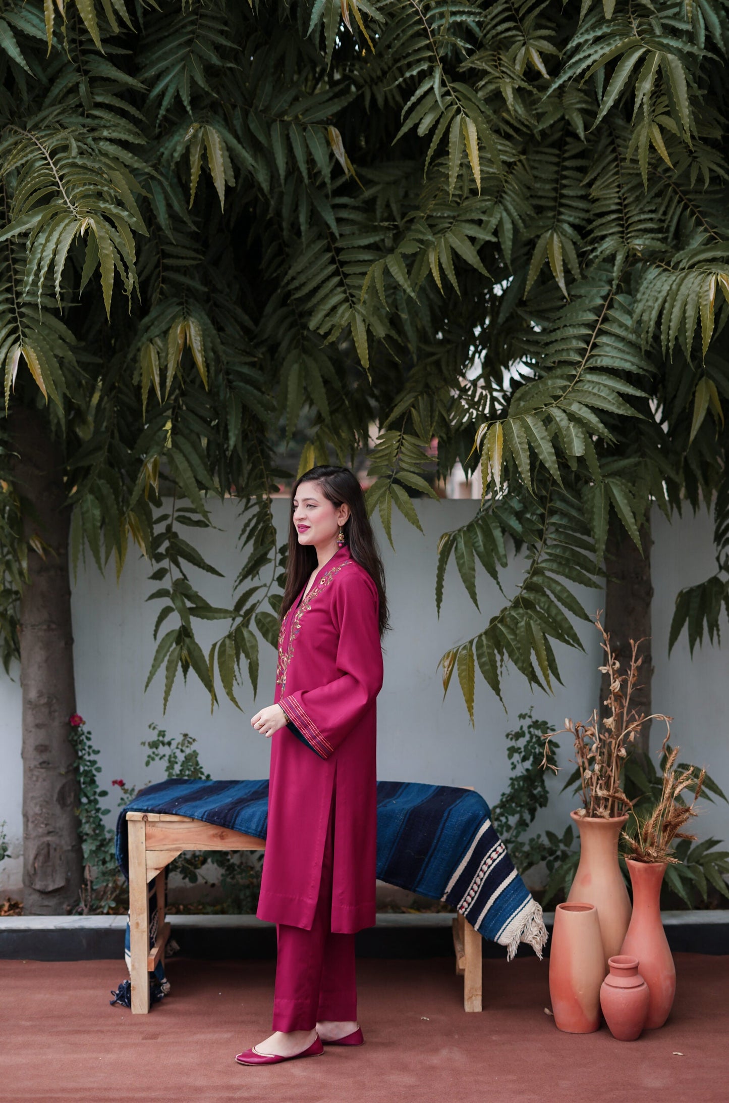 LAWN Shirt Front  HEAVY  Embroidery