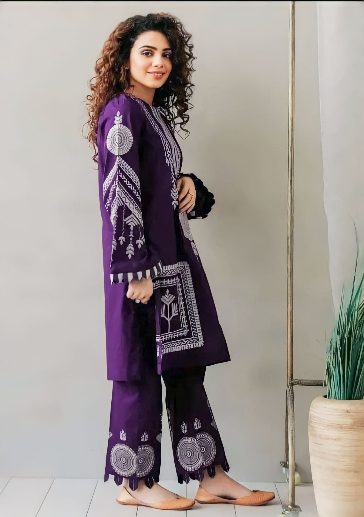 LAWN Shirt Front  HEAVY  Embroidery