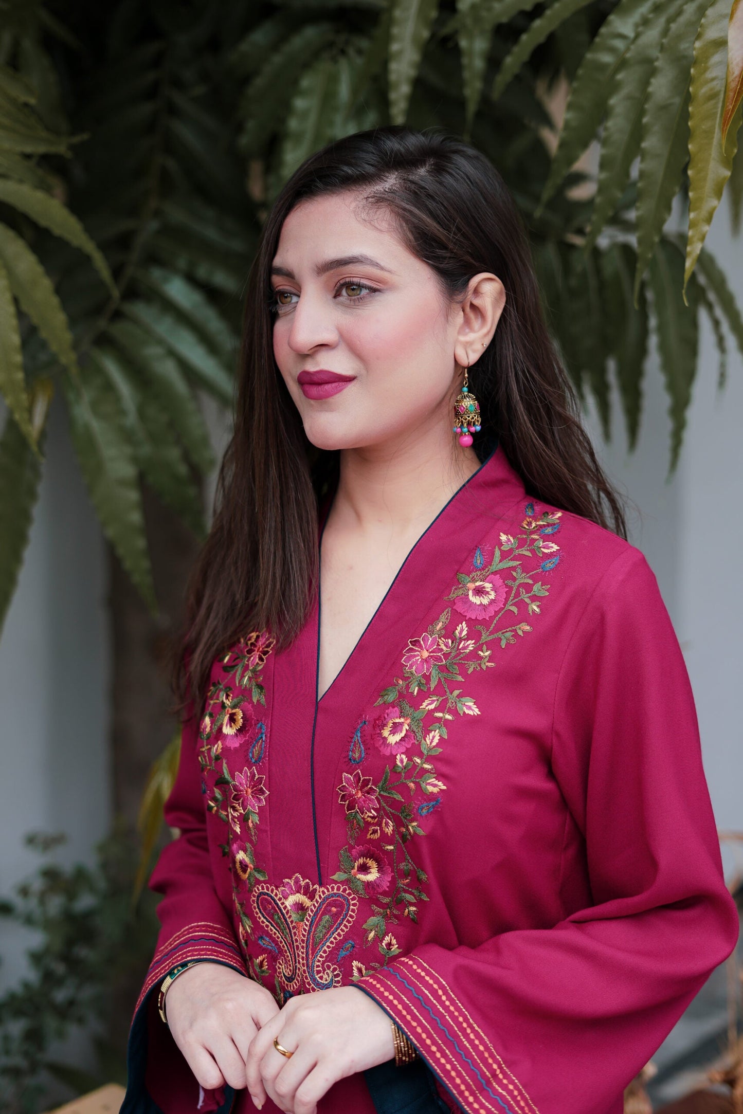 LAWN Shirt Front  HEAVY  Embroidery