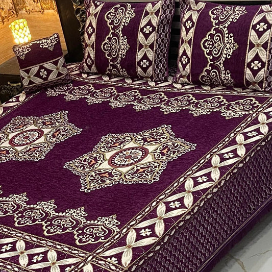 4Pc Velvet Jaquard Bedsheet