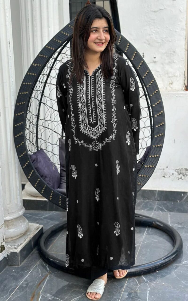 LAWN Shirt Front  HEAVY  Embroidery