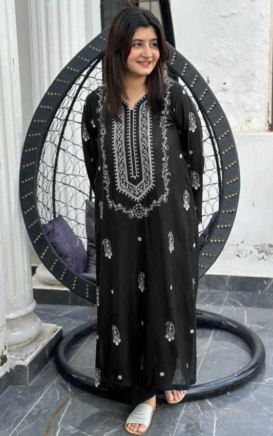 LAWN Shirt Front  HEAVY  Embroidery