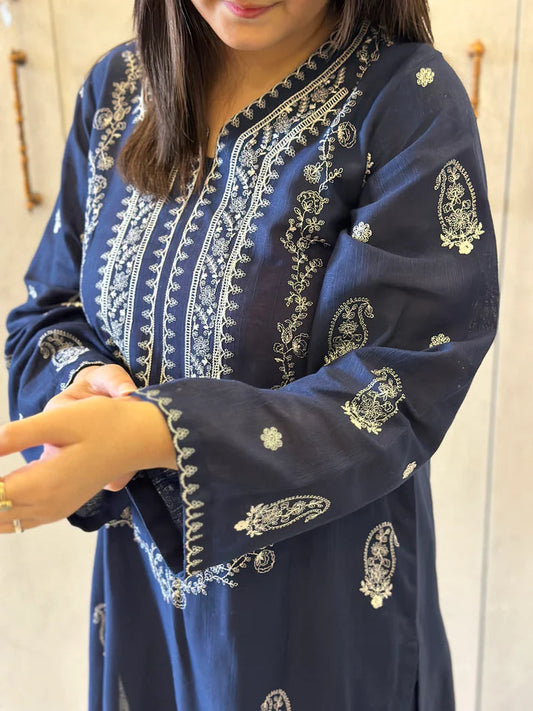 LAWN Shirt Front  HEAVY  Embroidery