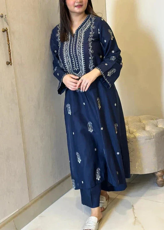 LAWN Shirt Front  HEAVY  Embroidery