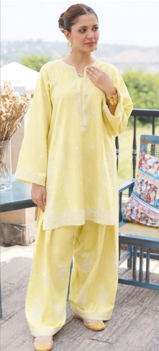 LAWN Shirt Front  HEAVY  Embroidery