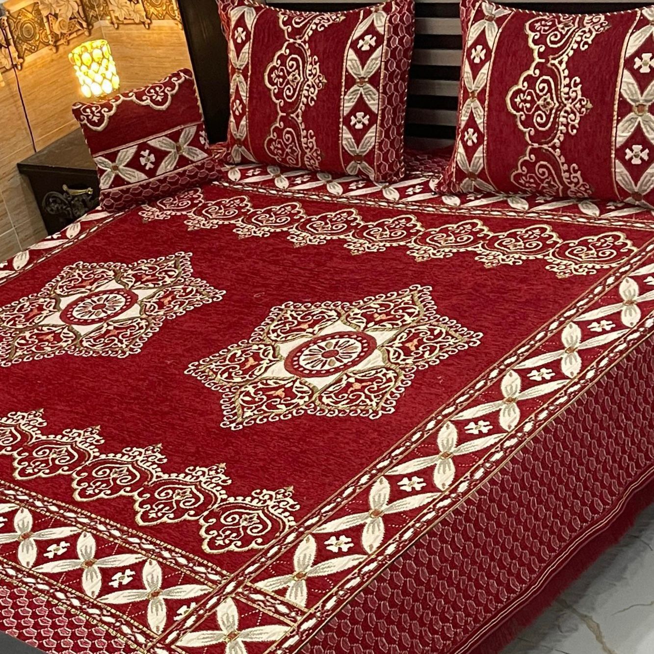 4Pc Velvet Jaquard Bedsheet