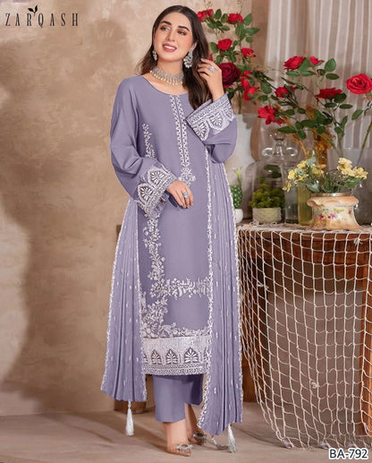 ZARQASH LAWN WITH Bamber DUPATTA