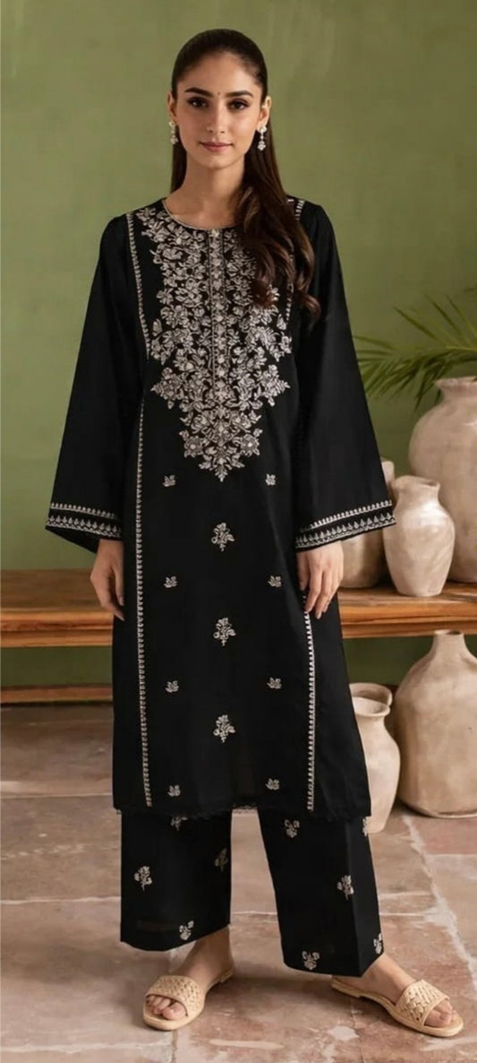 LAWN Shirt Front  HEAVY  Embroidery