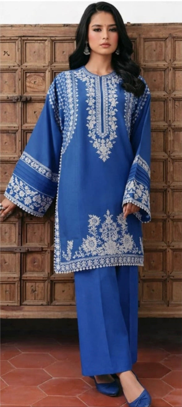 LAWN Shirt Front  HEAVY  Embroidery