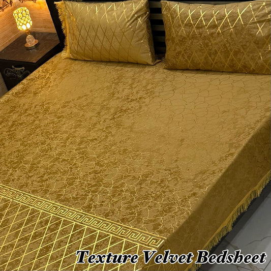 3PC Texture Velvet Bedsheet 😍