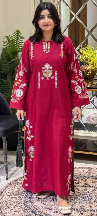 LAWN Shirt Front  HEAVY  Embroidery