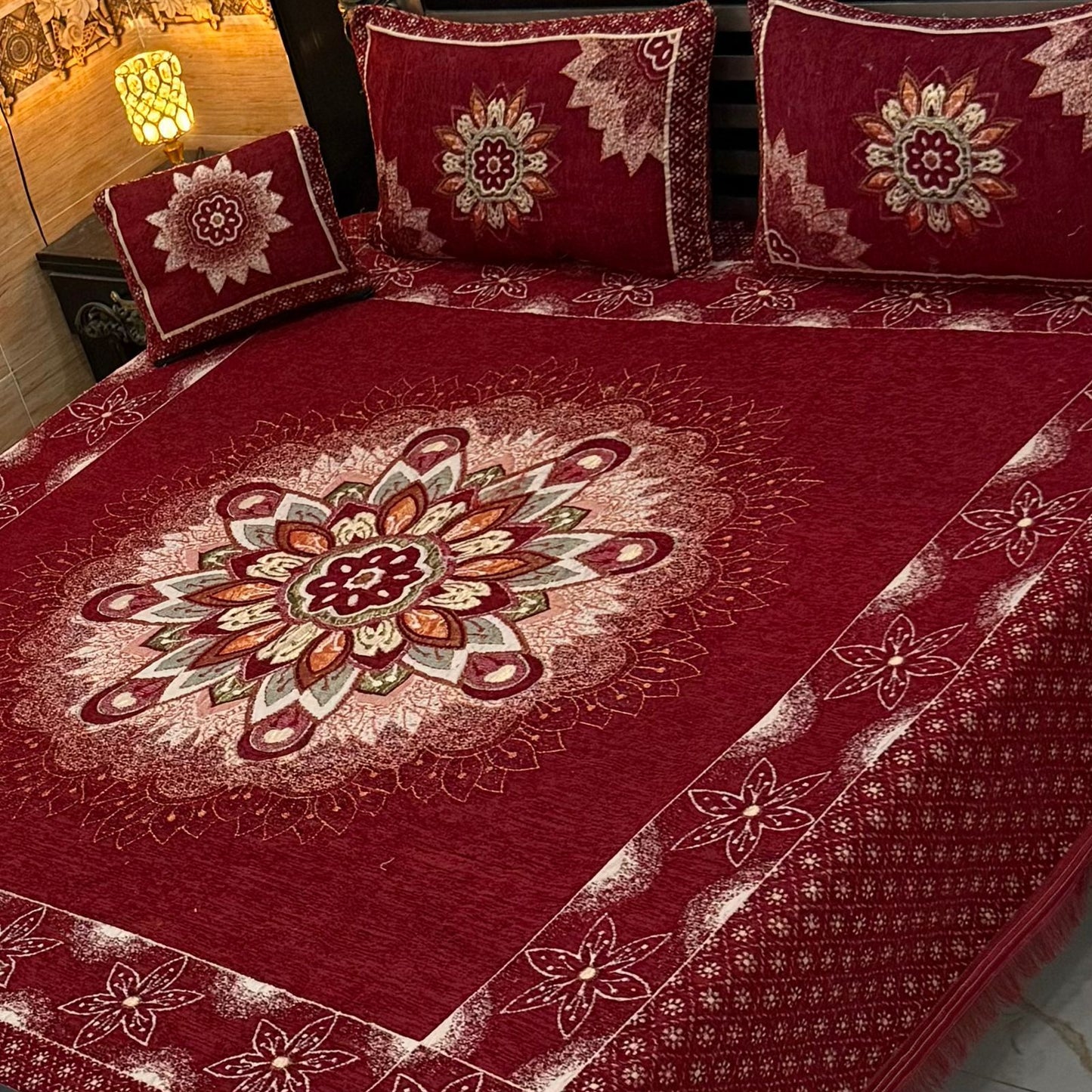 4Pc Velvet Jaquard Bedsheet